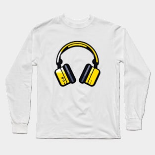 Music Headphone City Rhyme Wonderful Vibes Vector Graphic Long Sleeve T-Shirt